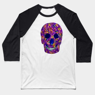 Sugar Skull (Small, tiled design) Baseball T-Shirt